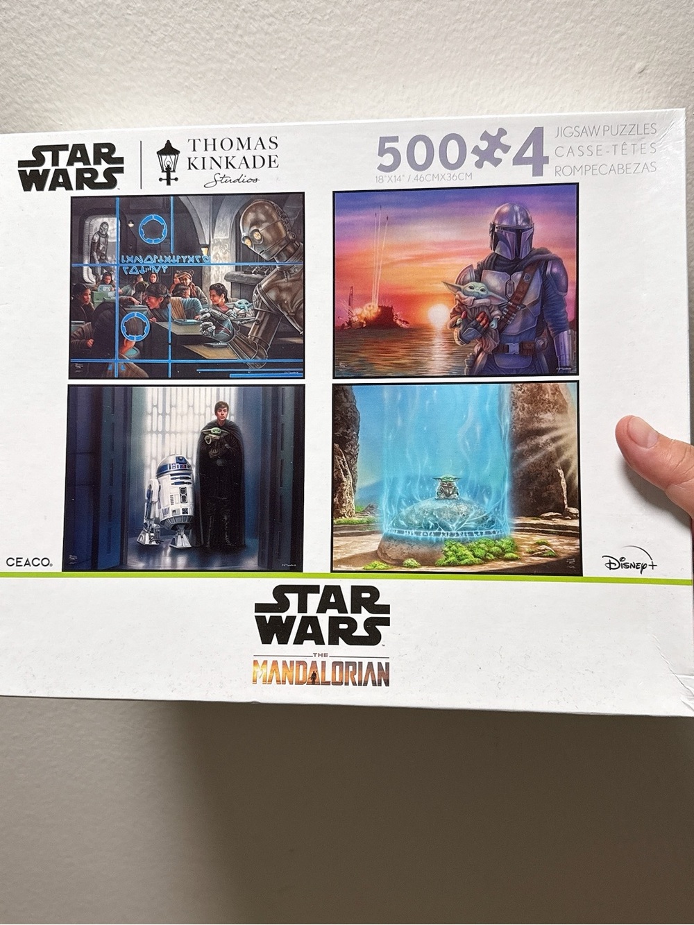 Star Wars Mandalorian 4-Pack Puzzle Set - White & Blue Artwork